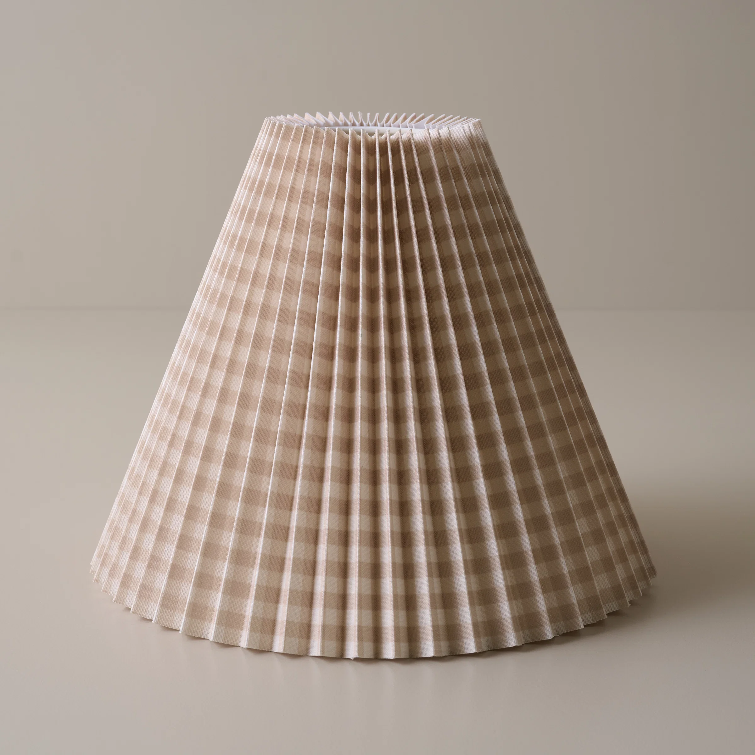 Tan Gingham Lamp Shade