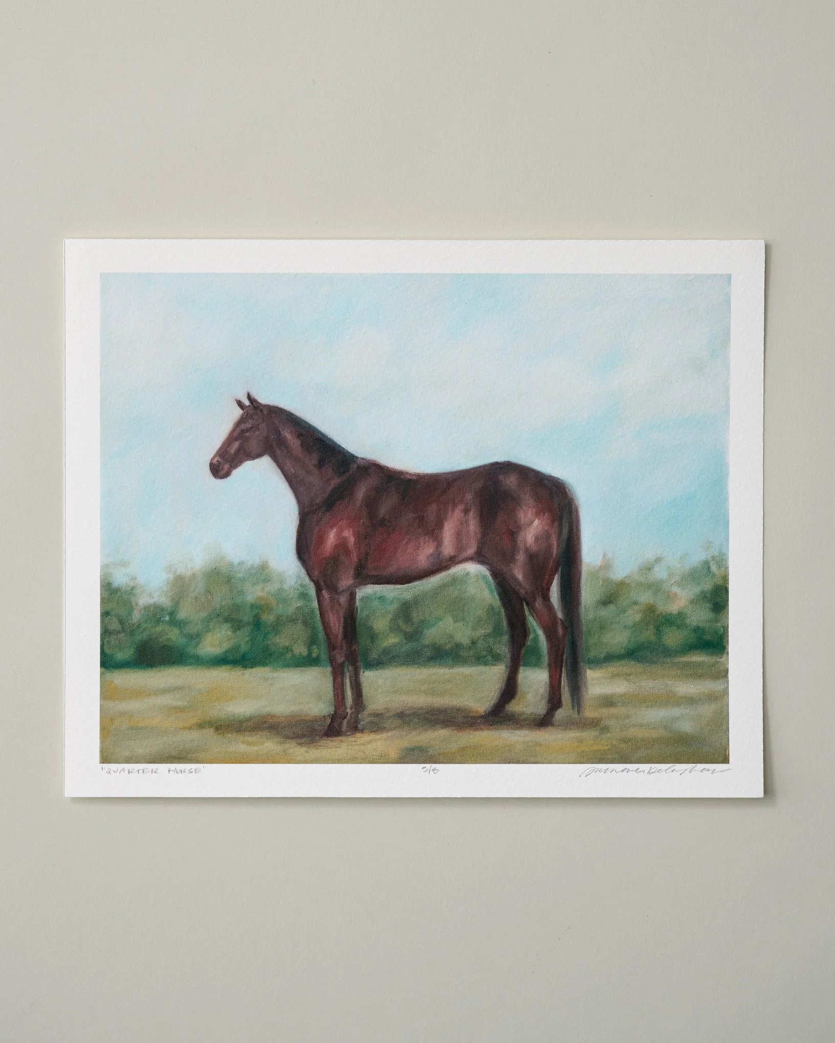 Quarter Horse Fine Art Print - 8 x 10