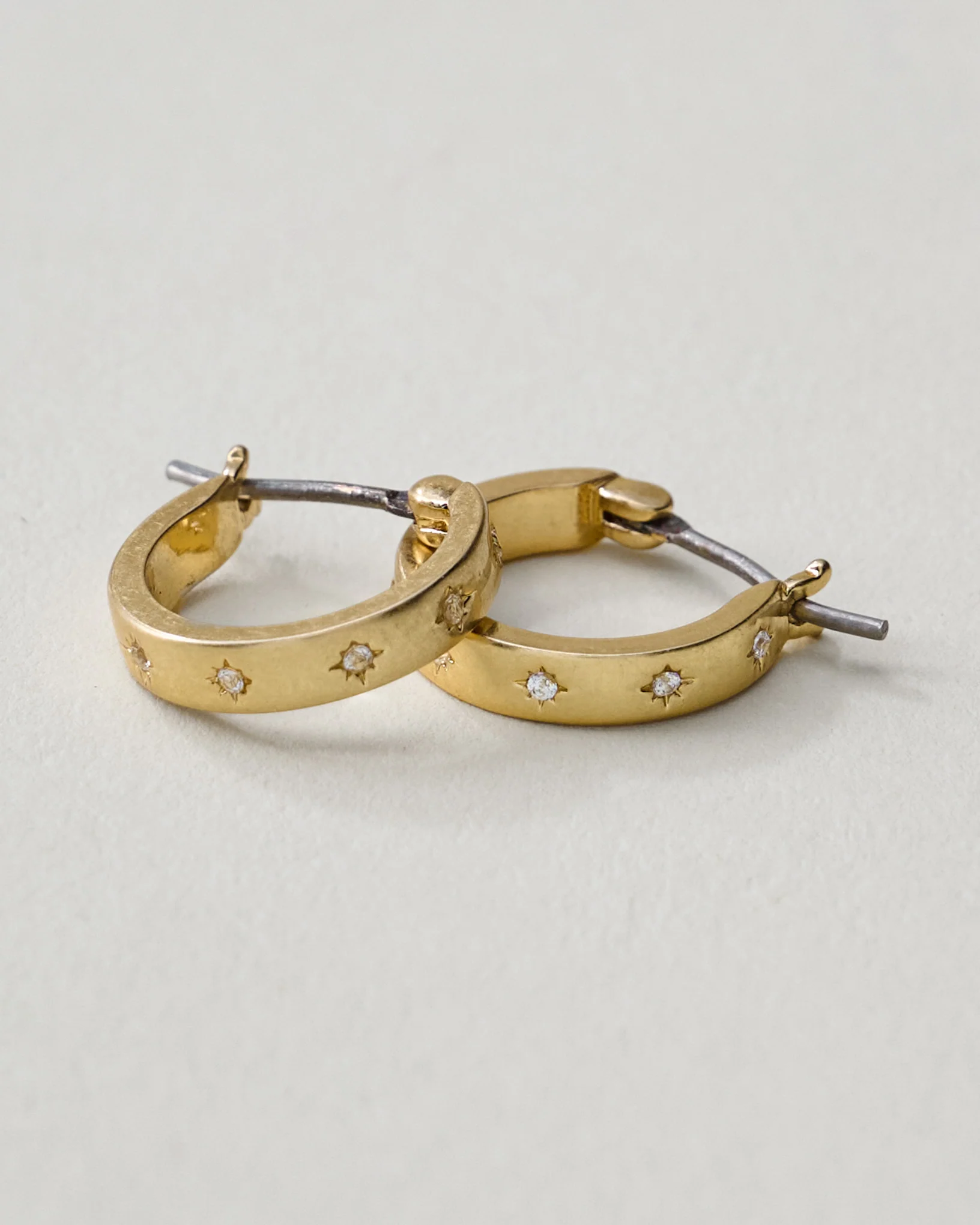 Magnolia Starburst Earring Hoops 12MM