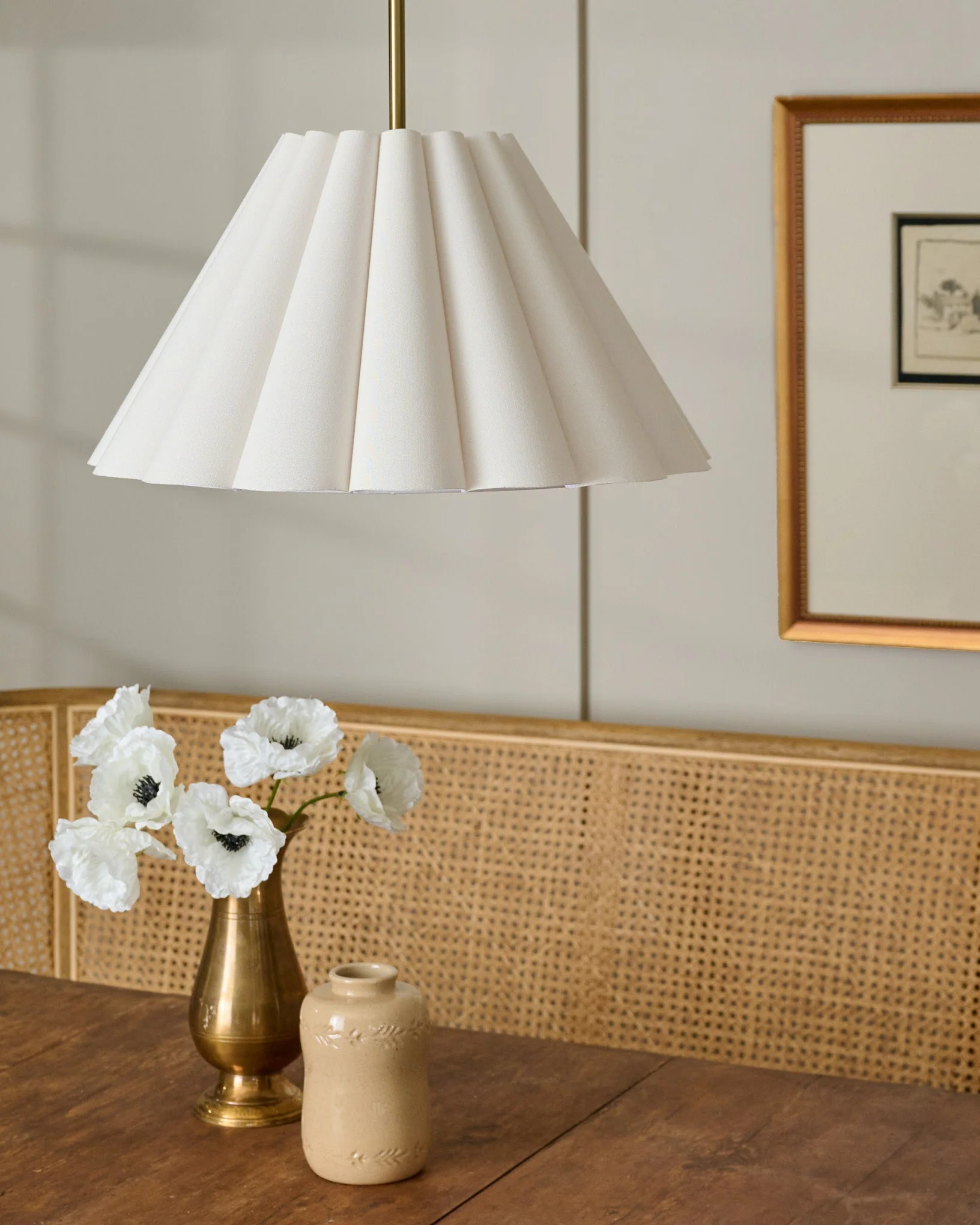 Odette Linen Scallop Pendant (12"-20")
