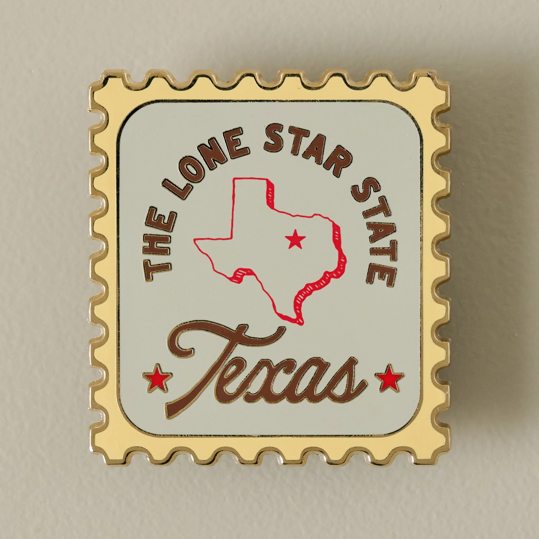 Texas Postage Stamp Enamel Magnet