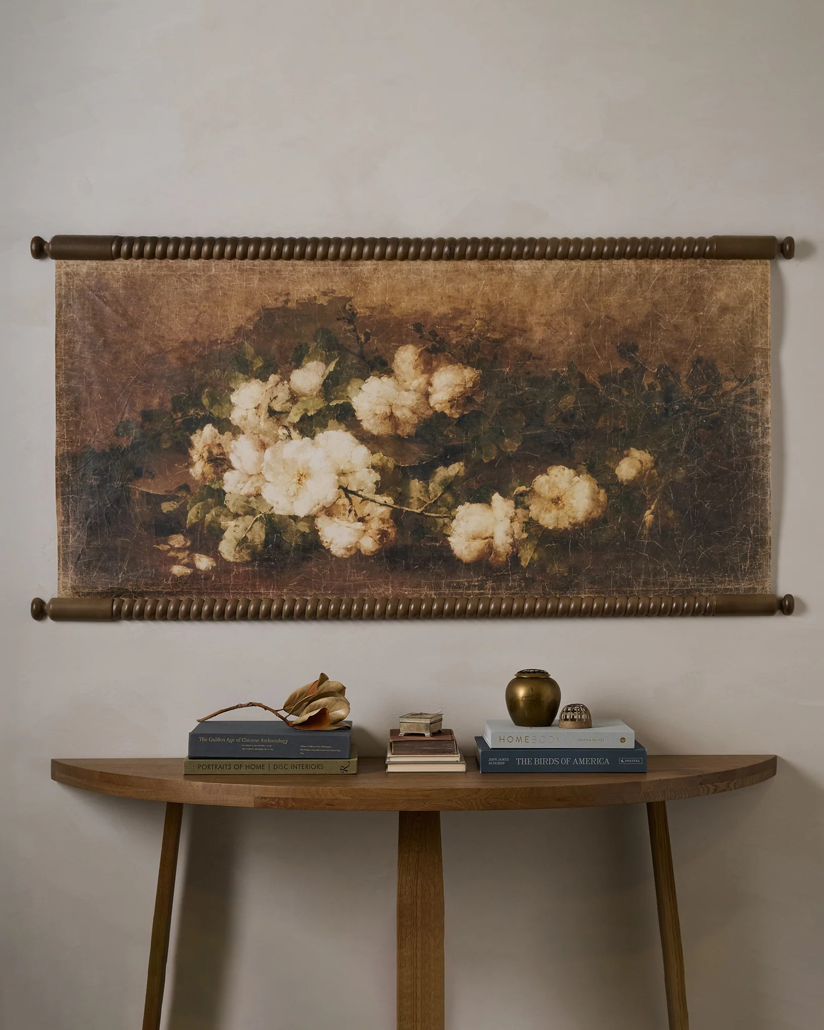Vintage Botanical Bouquet Tapestry