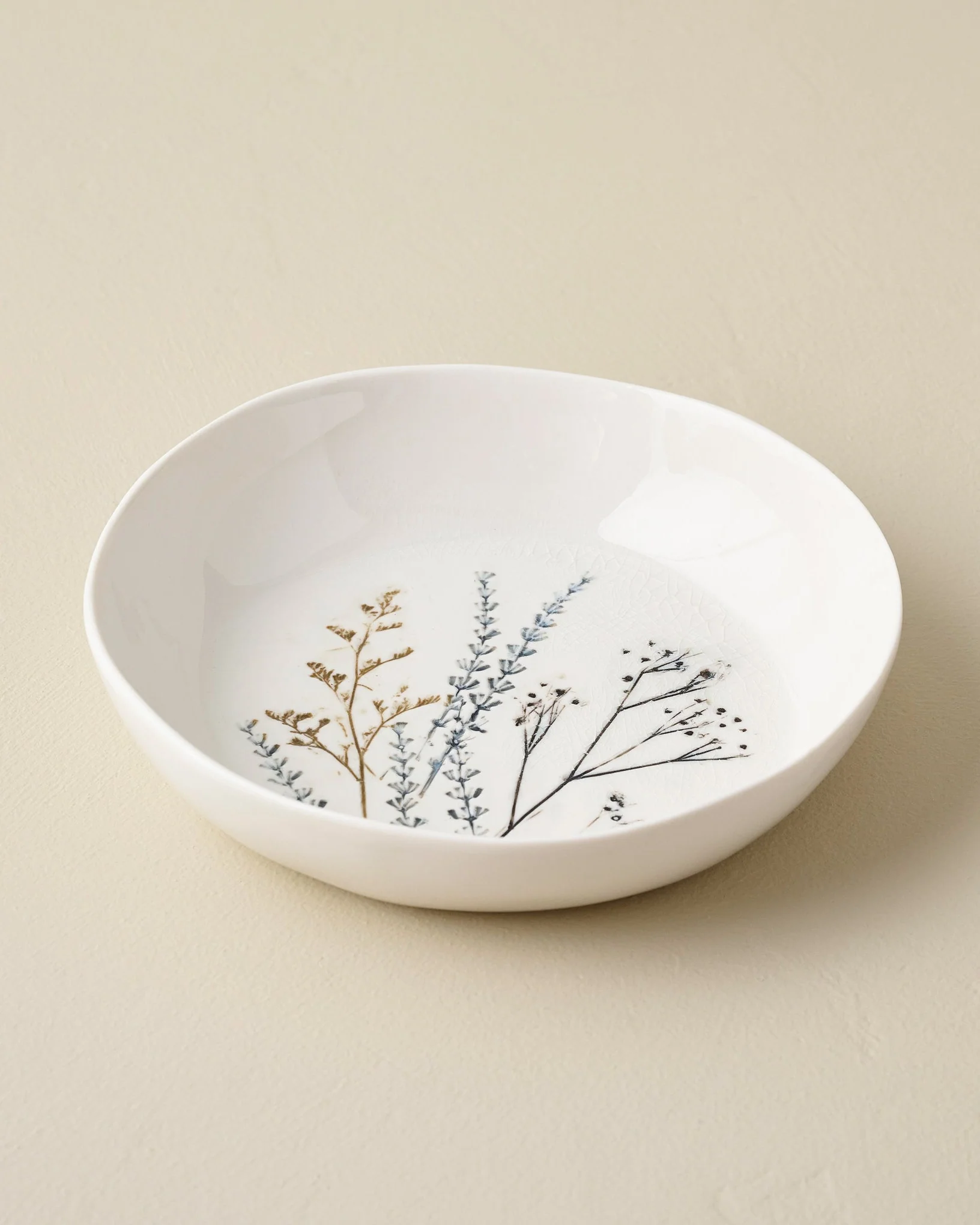 Pressed Floral Pasta Bowl