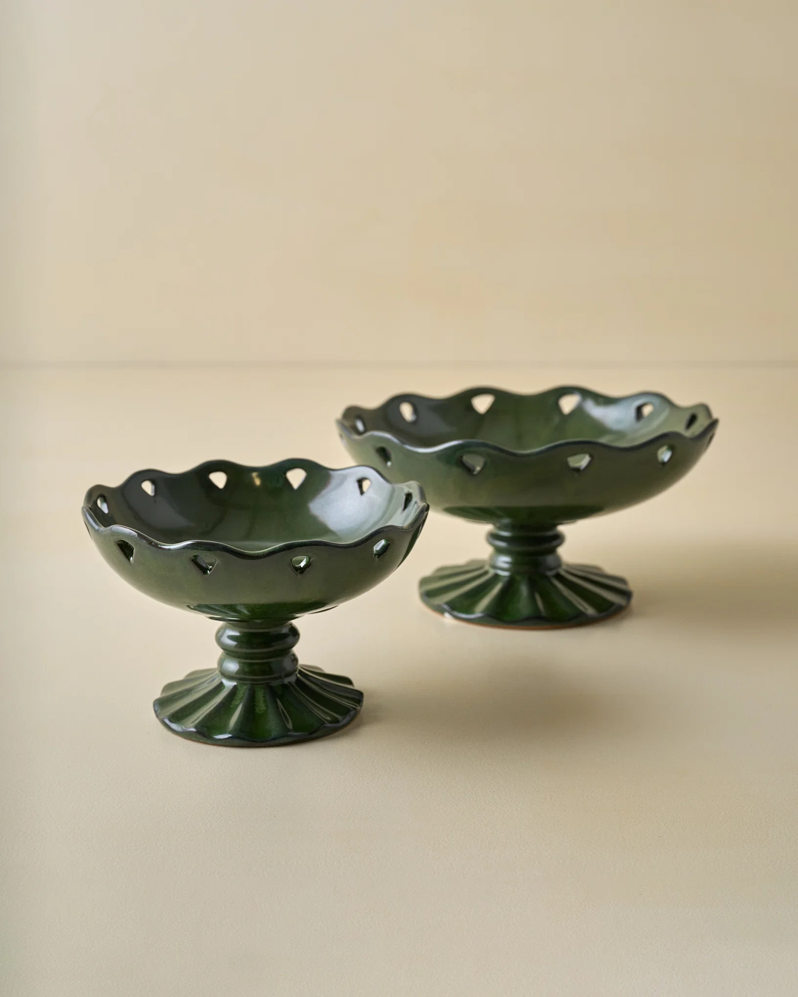 Libby Glazed Ceramic Footed Bowl