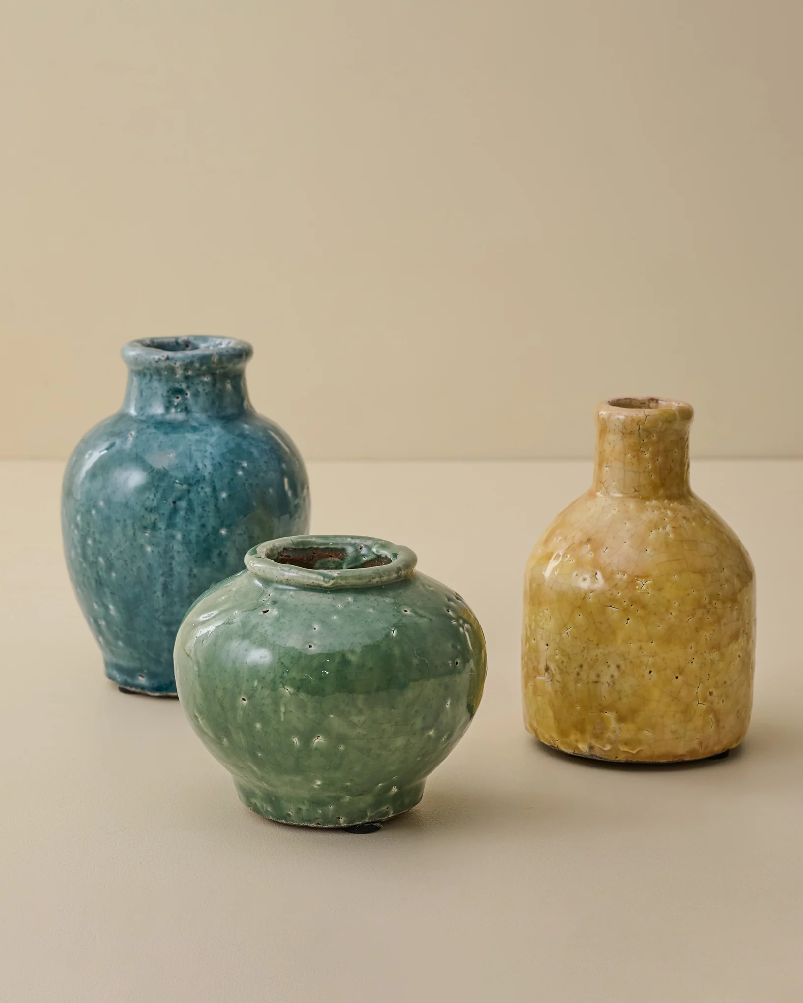 Serena Crackle Glaze Bud Vase