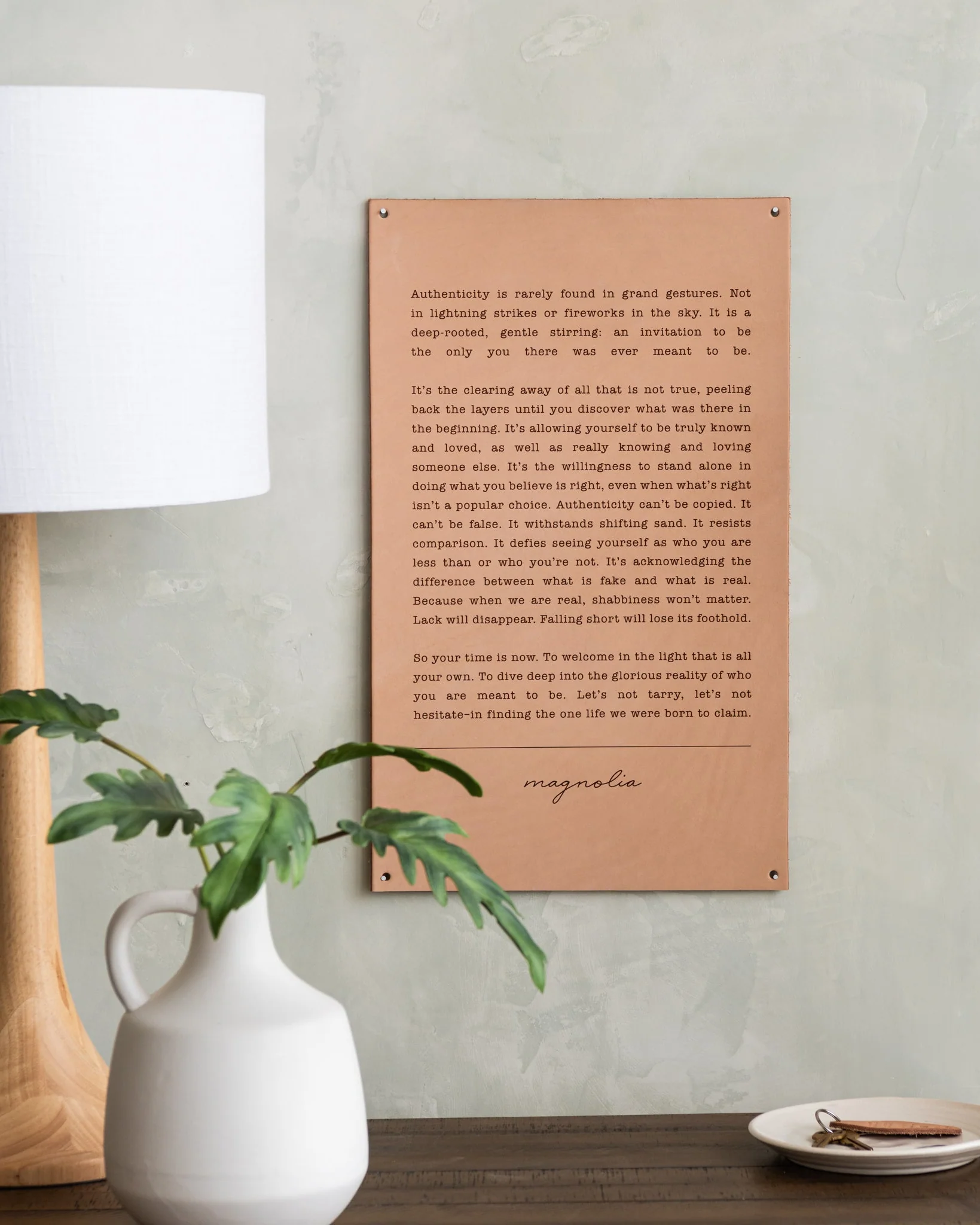Authenticity Leather Sign