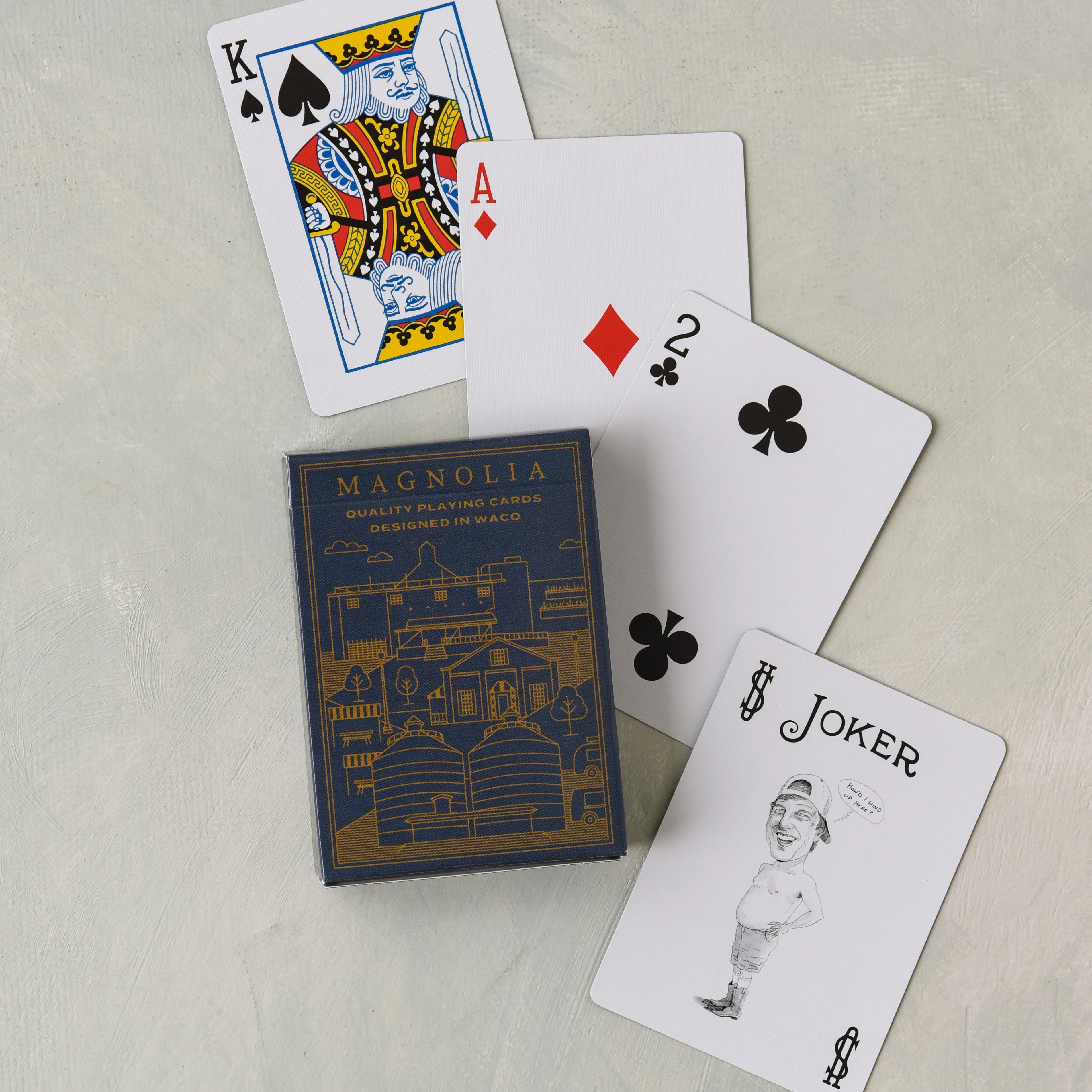 Magnolia Navy Playing Cards